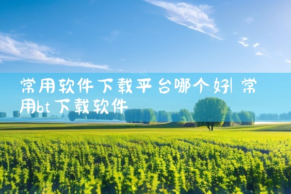 常用软件下载平台哪个好