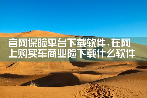 官网保险平台下载软件